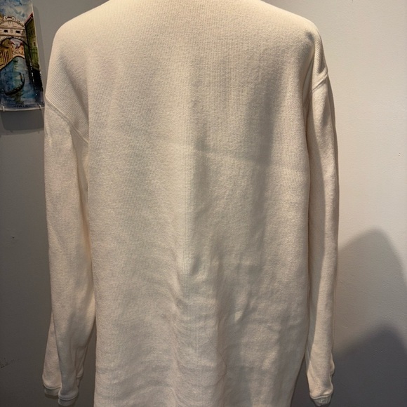 VTG‎ Disney Winnie The Pooh & Piglet Shirt Cream Embroidered Long Sleeve Waffle - Picture 3 of 9